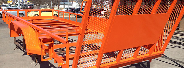 Powder Coating Utility Trailers